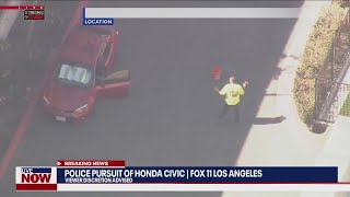 Police chase leads to suspect attempting carjacking  LiveNOW from FOX [upl. by Rad]