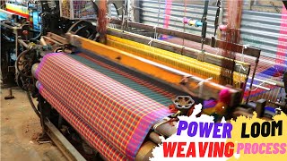 Traditional Weaving Process in Power Loom [upl. by Dinnie]