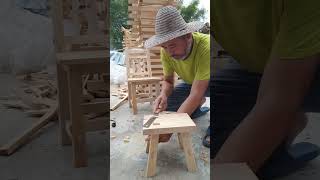 Selfproduced and selfsold wooden stools professional carpentry handicraft mortise and tenon [upl. by Elmajian]