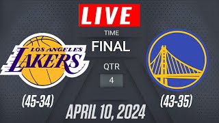 NBA LIVE LA Lakers vs Golden State Warriors  April 10 2024  Golden State Warriors vs LA Lakers [upl. by Nodnil]