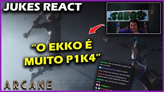 JUKES REACT  JINX vs EKKO  ARCANE [upl. by Harlamert44]