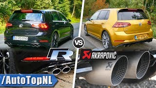 VW GOLF R 2019 Sound AKRAPOVIC vs STOCK Exhaust by AutoTopNL [upl. by Alet]