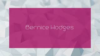 Bernice Hodges  appearance [upl. by Aterg]