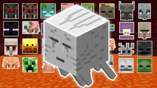 GHAST VS ALL MOBS  MINECRAFT [upl. by Braeunig155]