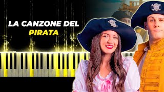 Me contro Te Music  LA CANZONE DEL PIRATA  piano karaoke [upl. by Haramat801]