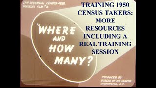 Training 1950 Census Takers More Resources Including A Real Training Session [upl. by Yelhak]