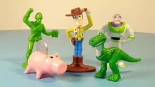 1995 DISNEYS TOY STORY GENERAL MILLS CEREAL SET OF 5 MINI FIGURINES VIDEO REVIEW [upl. by Wernsman]