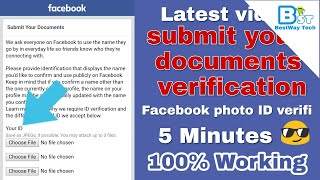 Submit your documents Facebook  verify 100 Facebook Submit your documents problem [upl. by Millan]