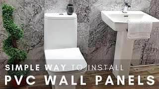 SIMPLE WAY To Install PVC Wall Panels [upl. by Attekahs]