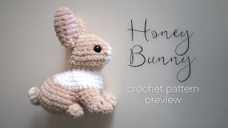 Crochet Pattern Preview the Honey Bunny Realistic Amigurumi Rabbit Doll [upl. by Atalanta504]