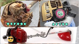 Restoration of LAWNMOWER 2stroke japane  Restore OLD RUSTY BRUSHLESS MOWERCUTTER [upl. by Nirahs]