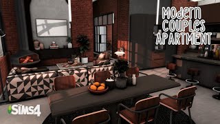 Modern Couples Apt  The Sims 4 CC Speed Build [upl. by Bonneau]