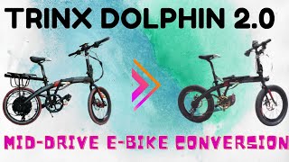 Folding Bike Ebike MidDrive Conversion  Rolly Petz [upl. by Jat813]