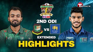 Extended Highlights  Bangladesh vs Sri Lanka  2nd ODI  T Sports [upl. by Suravart]