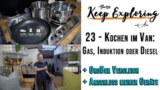 23 ‖ Kochen im Van Ein Vergleich und warum ich Gas nutze  DIY Campervan Selbstausbau [upl. by Edi]