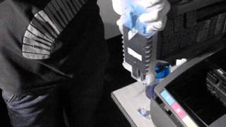 Canon iPF 605 Refillable Cartridge Installation [upl. by Naugan]