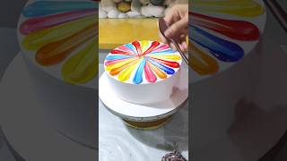 Rainbow Colour Cake Design 🌈  Cake Recipe shorts youtubeshorts virslshorts [upl. by Colyer]