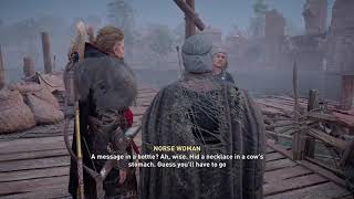 How to get necklace hidden in cows stomach  Lunden  Side Mission  Assassins Creed Valhalla [upl. by Cadman732]