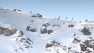 Freeride World Qualifier First Track Chandolin Val dannivier with Mickael Bimboes in competition [upl. by Abad]