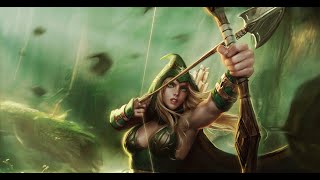 Sherwood Forest Ashe Skin Spotlight Gameplay 1080p HD [upl. by Halac634]