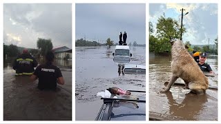 Hochwasser in Pechea Galați Rumänien  14092024 Überschwemmungen flood romania [upl. by Siravart507]