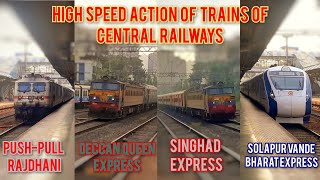 22 in 1  High Speed Action of Premium amp Superfast Trains of CSMTKalyan Mainline  Chasing Trains [upl. by Ennairol406]