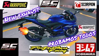 Yamaha r3 Akrapovic exhaust SC Project Two brothers Yoshimura sound escape sonido mt03 magic bike [upl. by Bury939]