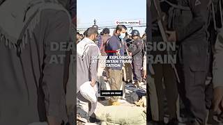 Deadly explosion at Pakistan train station [upl. by Iasi]