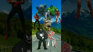 SPIDERMAN VS HULK IRONMAN THANOS VENOM COFFIN DANCE MODE ON shorts shortvideo viral fypシ yt [upl. by Htiekal940]