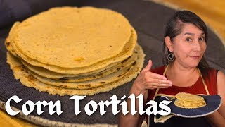 Homemade Corn Tortillas – Corn Tortilla Recipe Easy From Scratch [upl. by Arihsak]