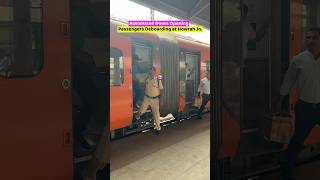 Automated Doors Opening Passenger De Boarding at Howrah Station 🚉😍 shortvideo shots [upl. by Yruoc]