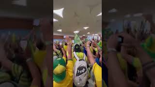 TORCIDA BRASILEIRA INVADE O METRO NO QATAR 🇧🇷 [upl. by Ho317]