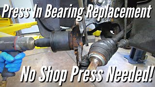 How To Change A Press In Wheel Bearing Without A Shop Press [upl. by Pammi]