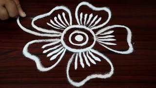 latest simple free hand rangoli designs  easy kolam with out dots  muggulu designs  rangavalli [upl. by Spense172]