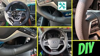 Hyundai  How to Stitch Leather Steering Wheel Step by Step installation 🛠 🚗 [upl. by Arnaldo]