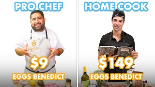 149 vs 9 Eggs Benedict Pro Chef amp Home Cook Swap Ingredients  Epicurious [upl. by Brottman]