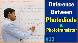 Comparision in photodiode phototransistor  difference between photodiode and phototransistor [upl. by Ettena]