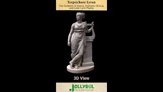 Terpsichore Lyran  Marble Sculpture  3D View  Goddess of Dance Choral Singing amp Lyric Poetry [upl. by Damas]