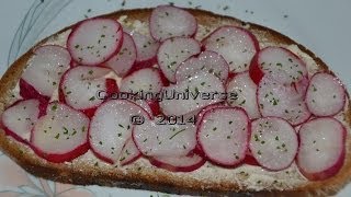 German Food Omas redish bread and butter Easy Recipes [upl. by Benoite]