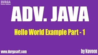 AdvJava Hello World Example Part 1 [upl. by Dace459]