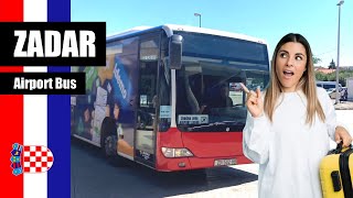 🇭🇷 How to get from ZADAR Airport to city centre by bus  zadar airportbus [upl. by Avilys]