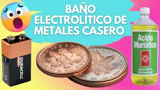 ⭐ Cómo hacer un baño electrolítico de metales casero  Galvanizado casero  electrólisis ⭐ [upl. by Oeram]