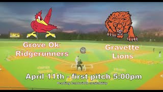 Grove OK  Gravette  High School Varsity Baseball [upl. by Roberto]