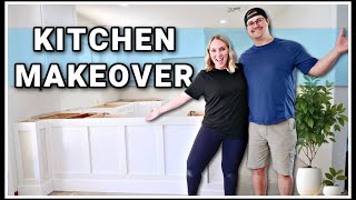 KITCHEN MAKEOVER INSTALLING CABINETS [upl. by Freddie476]