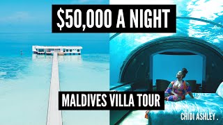 50000Night Underwater Maldives Villa Tour  Was this vacation worth it [upl. by Hillell]