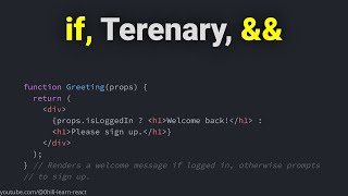 Conditional Rendering in ReactJS [upl. by Nairbal915]