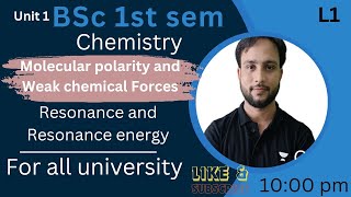 L1ll BSc 1st semester ll chemistry unit 1 ll Resonance and Resonance energy ll akashmathshub c [upl. by Dustin]