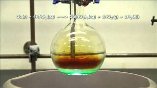 Reaction of copper with nitric acid [upl. by Coulter545]