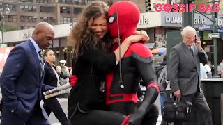 Spiderman filming with Zendaya and Tom Holland [upl. by Baiss41]