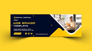 Professional Website Banner Design  Adobe Photoshop Tutorial [upl. by Itnuahsa]